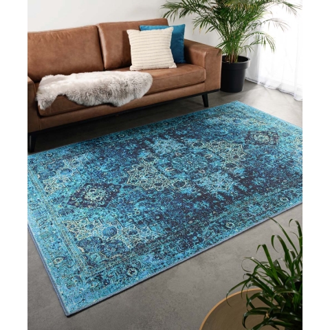 Heritaged Vintage vloerkleed - Fade No.2 blauw - 305x405 cm