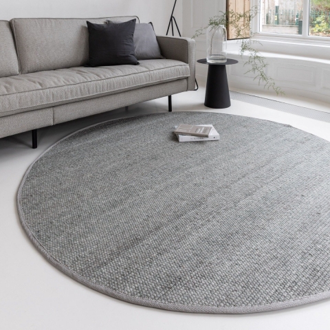 Interieur05 Wollen Vloerkleed Rond Groen Vik 240cm (XL)