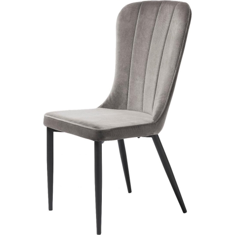 Nordic Home Isak eetkamerstoel - velvet - grijs