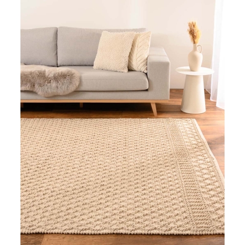 Nordic Weavers Katoen vloerkleed geometrisch - Nordland ivoor -