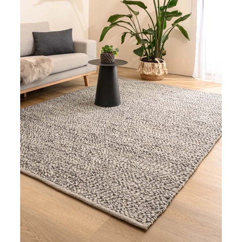 Nordic Weavers Wollen vloerkleed - Agder grijs - 200x300 cm