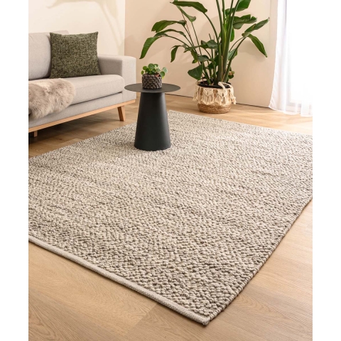 Nordic Weavers Wollen vloerkleed - Agder lichtgrijs - 200x300 cm