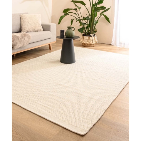 Nordic Weavers Wollen vloerkleed - Ulstein wit - 120x170 cm