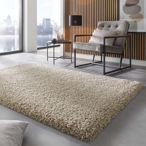 Shaggy Prime Hoogpolig vloerkleed - Shaggy Prime wit|beige - 200x200