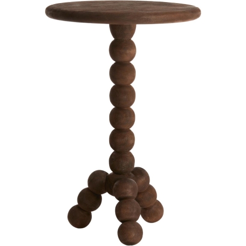Light & Living Bijzettafel Veglio - Donkerbruin - Ø35cm