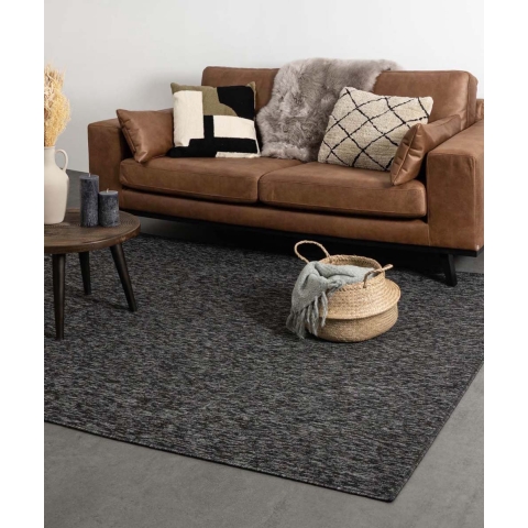 Tapeso Laagpolig vloerkleed Lush - antraciet - 240x340 cm