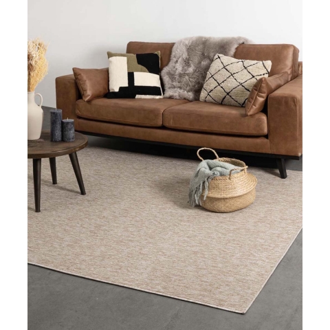 Tapeso Laagpolig vloerkleed Lush - beige - 140x200 cm