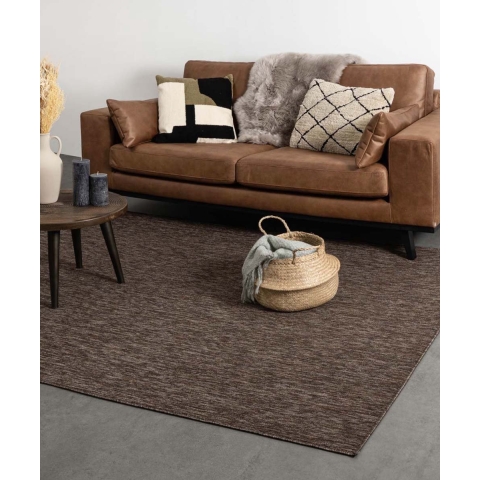 Tapeso Laagpolig vloerkleed Lush - bruin - 160x230 cm