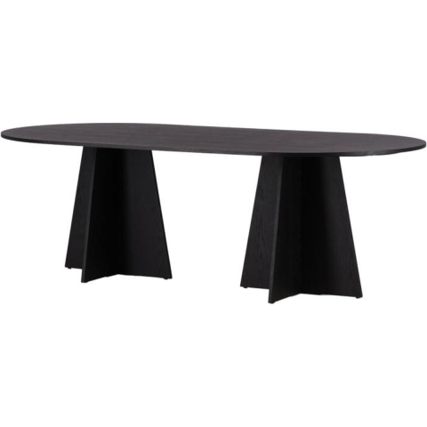 Svea - Liro deens ovale eettafel - 230 x 115 cm - zwart