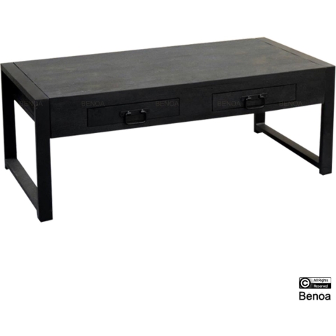 Benoa Britt 2 Drawer Coffee Table Black 120 cm
