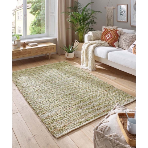 Tapeso Wollen vloerkleed - Ursule groen - 170x230 cm