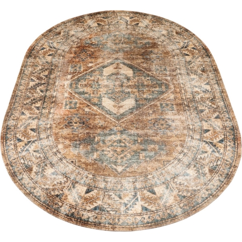 Veer Carpets - Vloerkleed Laria Blue 1 - Ovaal 200 x 290 cm