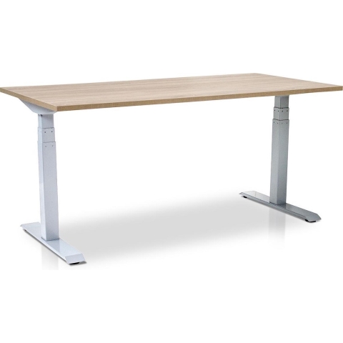 Lineaflex MRC PRO elektrisch ARBO zit-sta bureau wit - midden eiken