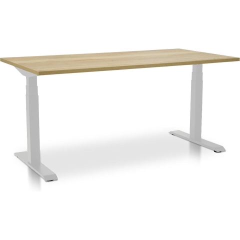 Lineaflex MRC PRO elektrisch ARBO zit-sta bureau wit - robuust eiken