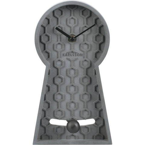 Karlsson Honeycomb Pendulum Tafelklok - Donkergrijs
