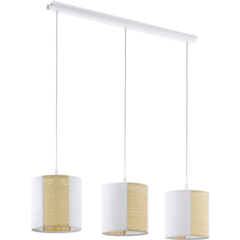 EGLO Arnhem Hanglamp - E27 - 102 cm - Wit|Bruin