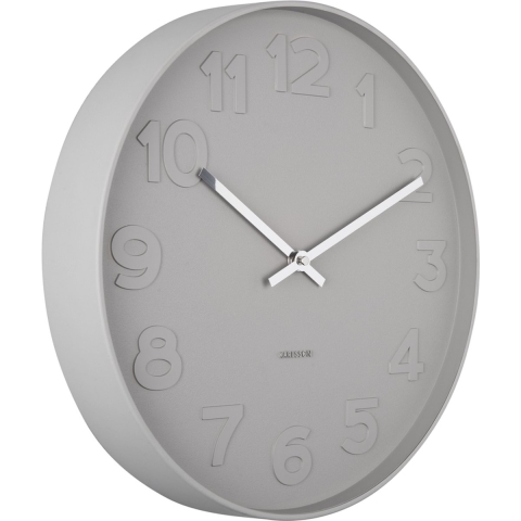 Karlsson Mr. Grey Numbers Wandklok S - Warm Grijs