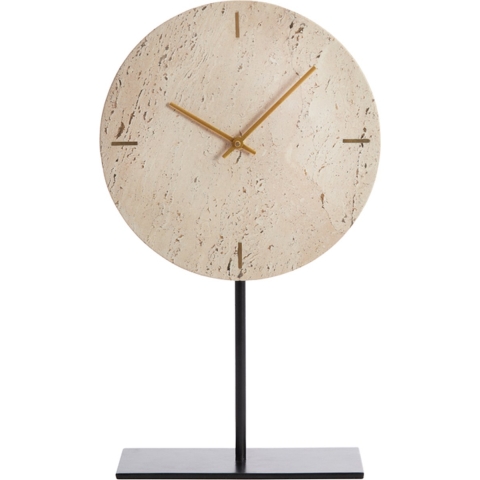 Light&living Klok op voet 25,5x10x42 cm JENAY crème marmer