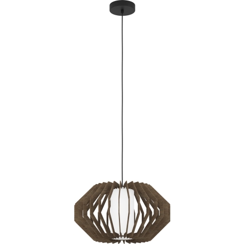 EGLO Rusticaria Hanglamp - E27 - Ø 45 cm - Zwart|Bruin|Wit