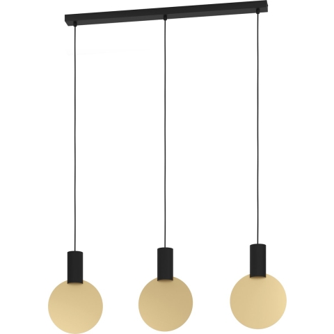 EGLO Sarona Hanglamp - GU10 - 91 cm - Zwart|Goud - Staal