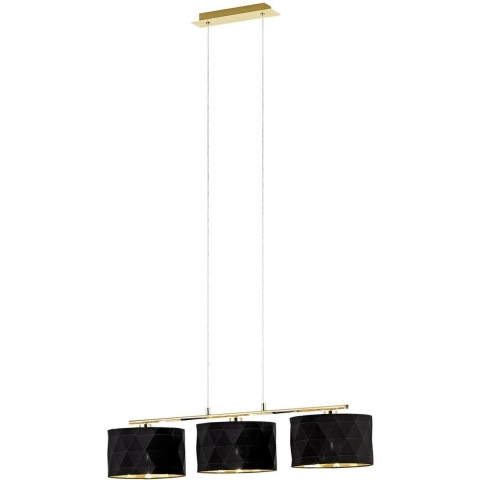 EGLO design Dolorita - Hanglamp - 3 Lichts - Messing - Zwart, Goud