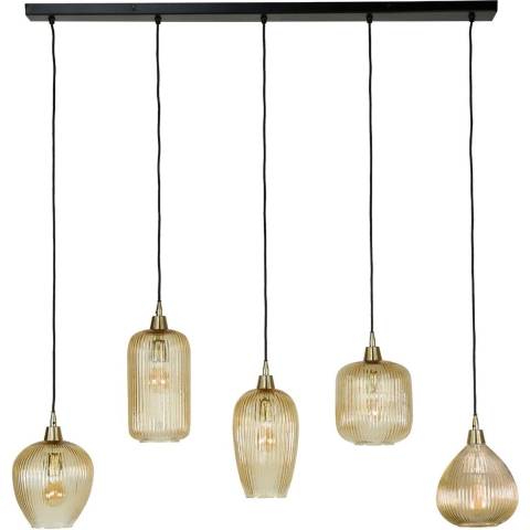 Fraaai - Elize hanglamp gestreept glas 5L