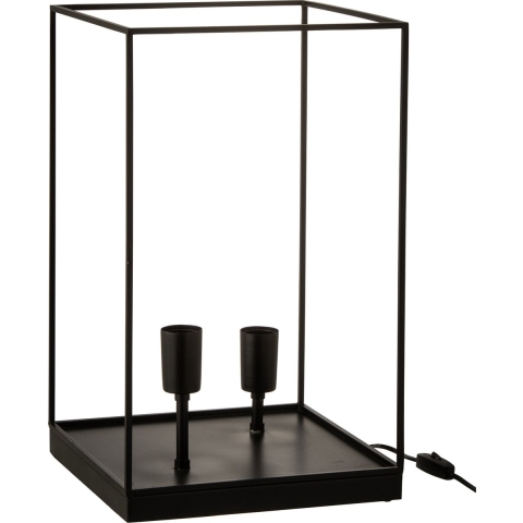 Lamp | Metaal | Zwart | 30x30x (h)50 Cm