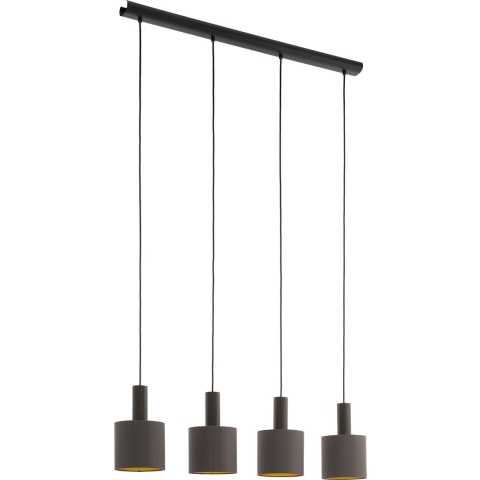 EGLO Concessa 1 Hanglamp - E27 - 94 cm - Donkerbruin|Cappucino|Goud