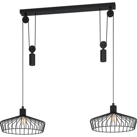 EGLO Winkworth Hanglamp - E27 - Ø 50 cm - Zwart