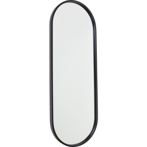 Fragix Boston Spiegel Ovaal - Zwart - 80x30