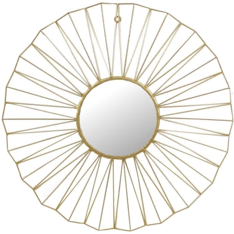 SVJ Home Decorations Ronde Spiegel - Ø66 cm - Metaal - Goud