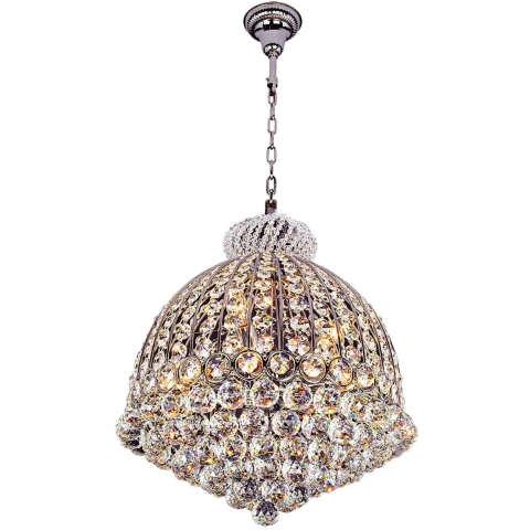 Clayre & Eef Kroonluchter Ø 48x55|180 cm Transparant Ijzer Glas