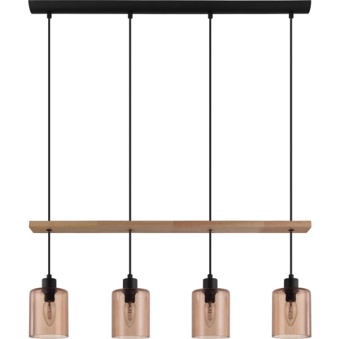 EGLO Coolmont Hanglamp - E14 - Ø 40 cm - Zwart;Bruin