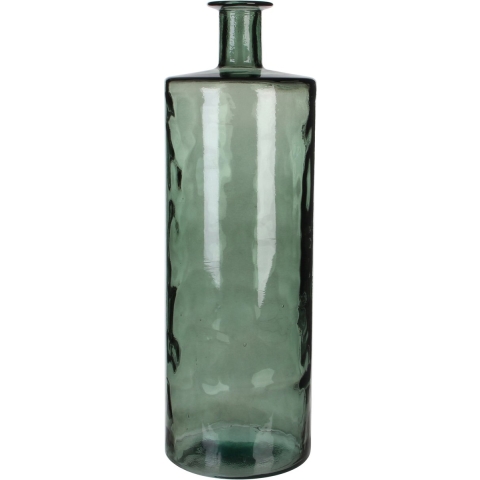 Mica Decorations Guan Glazen Fles - H75 x Ø25 cm - Groen