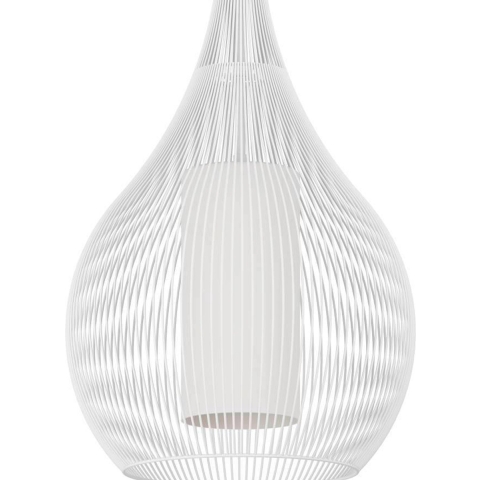 EGLO Razoni 1 Hanglamp - E27 - Ø 42,5 cm - Wit - Staal|Glas