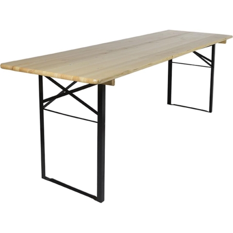Inklapbare picknicktafel Berlijn 200 x 70 cm 3-laags blanke lak