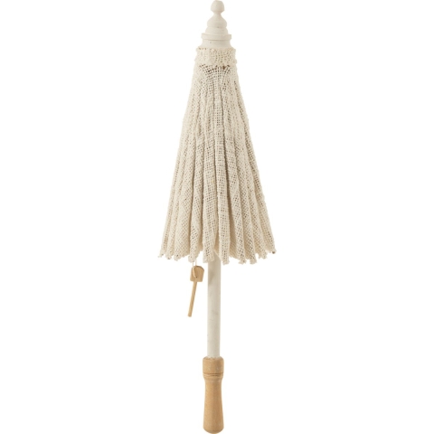 J-Line parasol Tumanggal - textiel|hout - wit