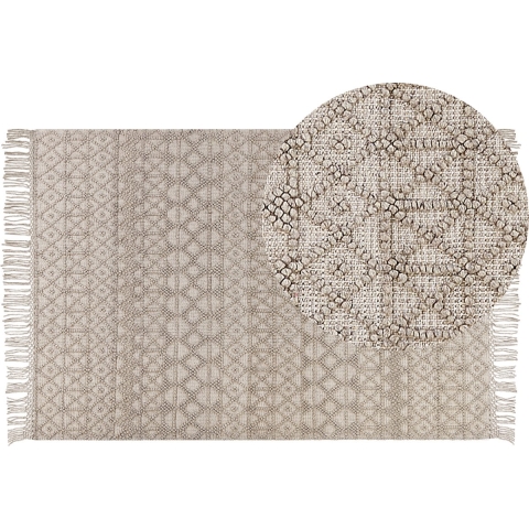 Beliani - ALUCRA - Modern vloerkleed - Beige - 200 x 300 cm - Wol