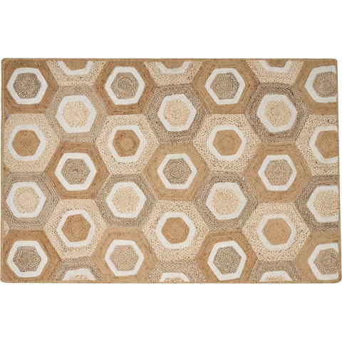 Beliani - BASOREN - Laagpolig vloerkleed - Beige - 200 x 300 cm - Jute