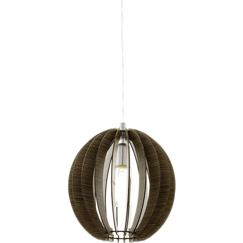 EGLO Cossano - Hanglamp - 1 Lichts - Ø30cm - Nikkel-Mat - Donkerbruin