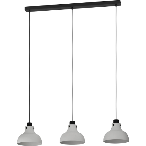 EGLO Matlock Hanglamp - E27 - 90 cm - Grijs|Zwart - Staal