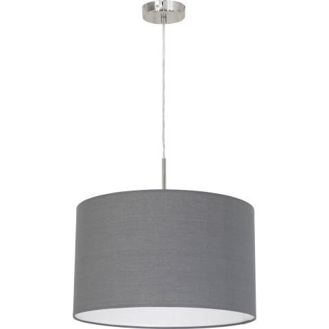 EGLO Pasteri - Hanglamp - 1 Lichts - Ø38cm - Nikkel-Mat - Grijs