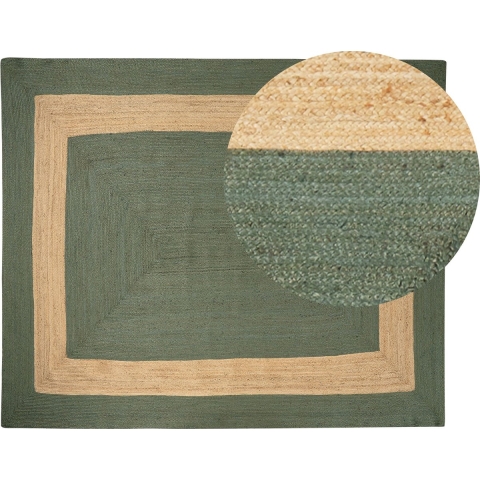 Beliani - KARAKUYU - Vloerkleed - Groen - 300 x 400 cm - Jute
