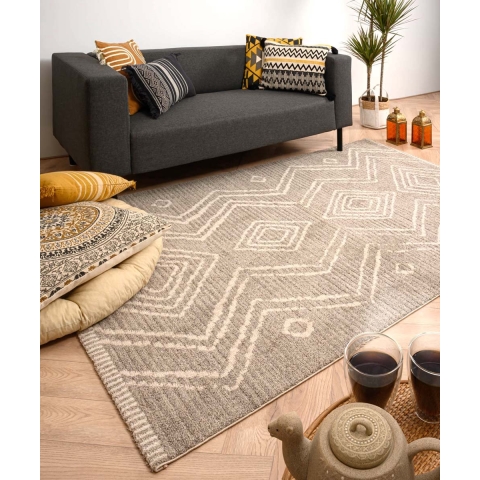 Boho&me Berber vloerkleed Beni Ouarain Bahij - lichtgrijs - 160x230 cm