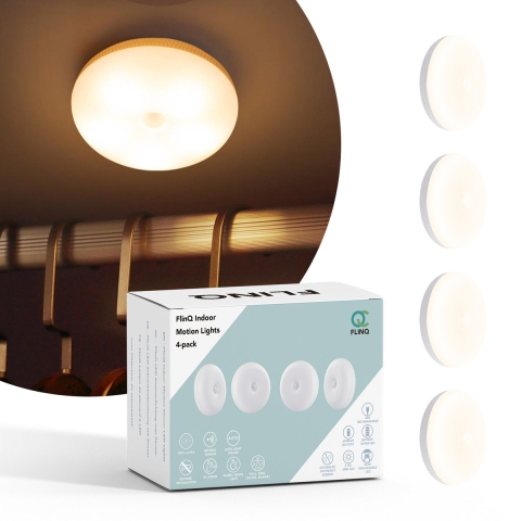 FlinQ Set van 4 lampen met bewegingssensor Move