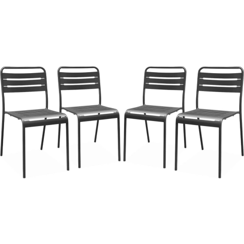 sweeek - Stalen tuinstoel (set van 4)