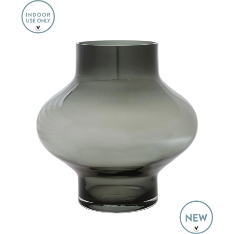 Vase The World Ruvuma M grey Ø28 x H28 cm