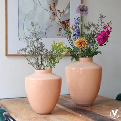 Vase The World Tugela M pastel peach Ø28 x H36 cm