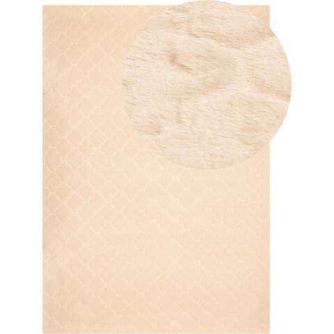 Beliani - GHARO - Shaggy vloerkleed - Beige - 160 x 230 cm - Polyester