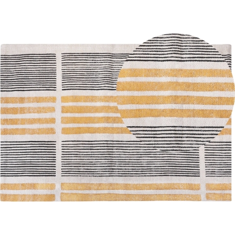Beliani - KATRA - Vloerkleed - Geel - 200 x 300 cm - Katoen
